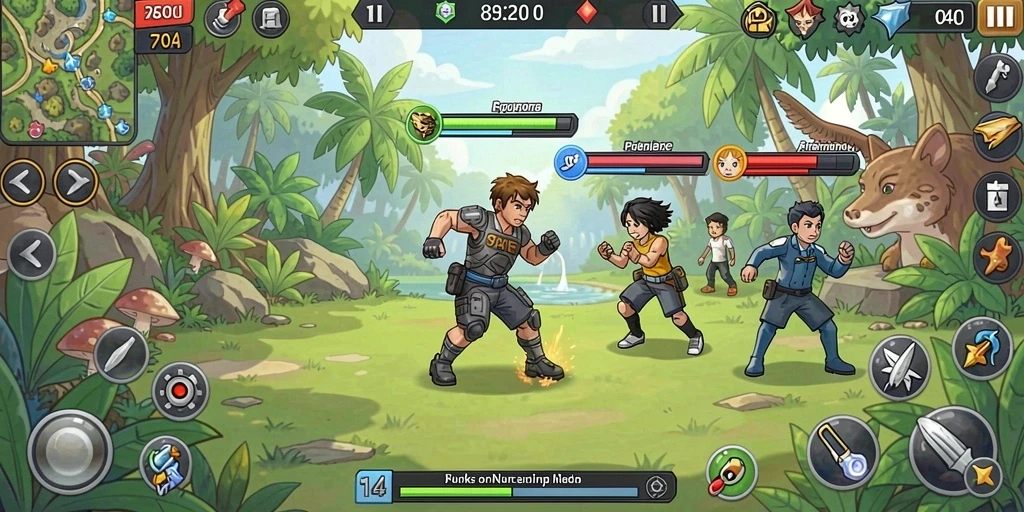 Gambaran aktivitas multiplayer yang seru.